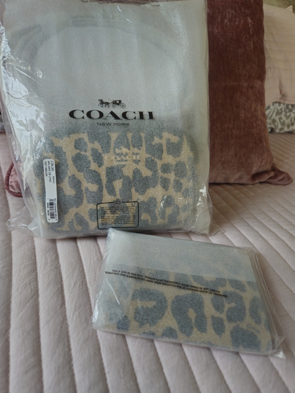 Coach Leopard Mini Jamie Camera Bag and Wristlet NEW